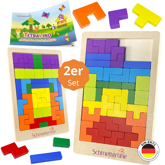 "Tetralino" - Hochwertiges Holzpuzzle zur Förderung von Motorik