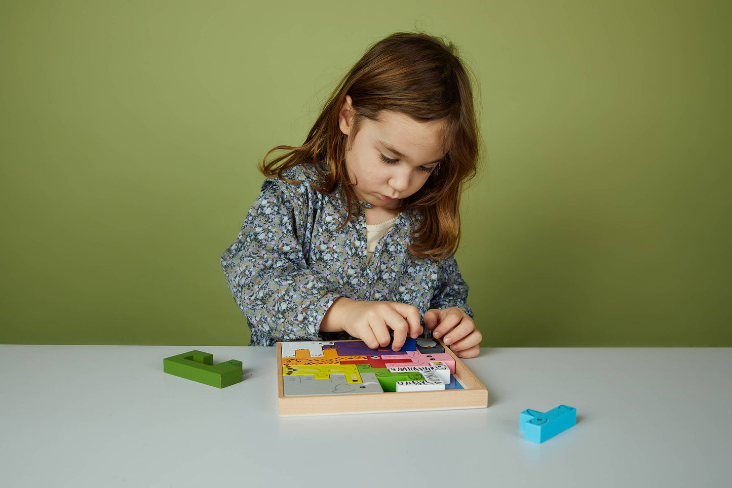 3D-Puzzle mit harten Tieren | Formen-Puzzle