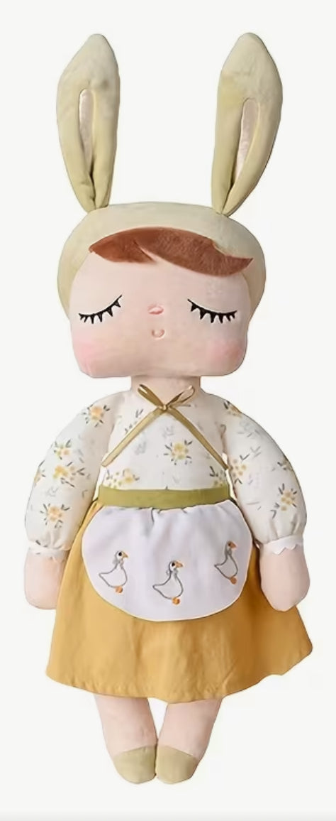 🧸 Metoo Kuschelpuppe mit Hasenohren – Weiche Stoffpuppe für Kinder, Babygeschenk & Dekoration