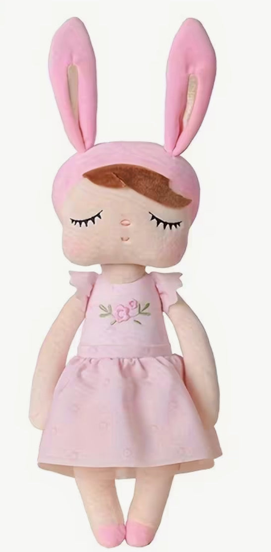 🧸 Metoo Kuschelpuppe mit Hasenohren – Weiche Stoffpuppe für Kinder, Babygeschenk & Dekoration