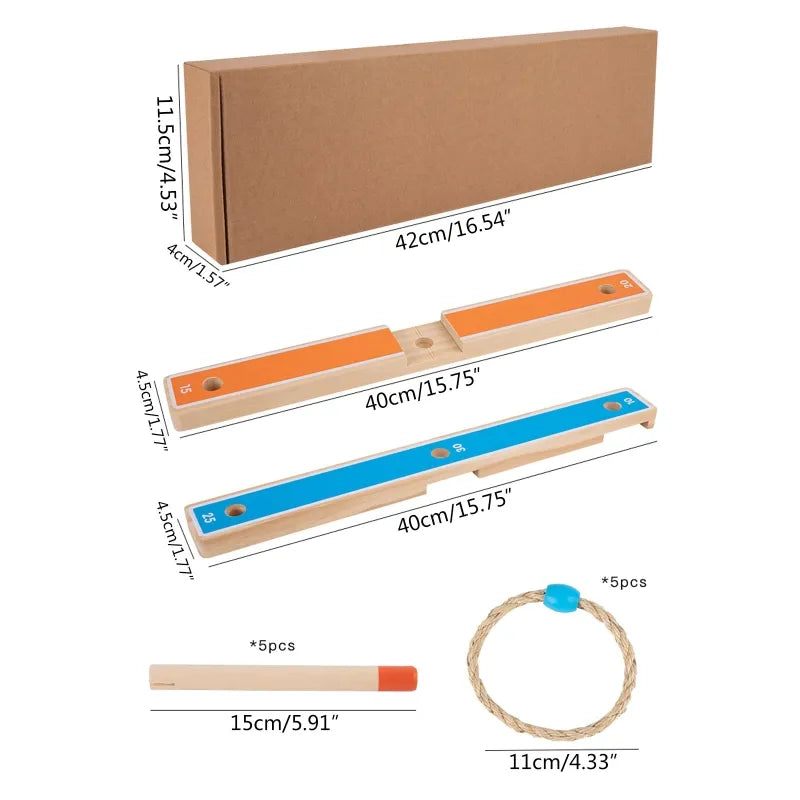 Ringwurfspiel aus Holz – Reisespiel für Kinder ab 4 Jahren