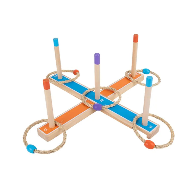 Ringwurfspiel aus Holz – Reisespiel für Kinder ab 4 Jahren