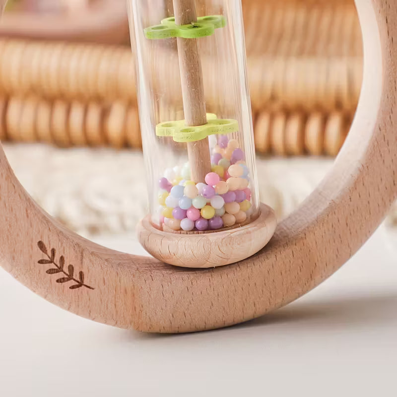 Holz Regen-Sound-Ring – Beruhigendes Klangspielzeug für Babys & Kleinkinder