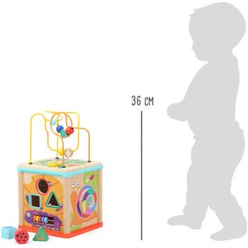 Motorikwürfel Tierwelt – Aktiv-Würfel aus Holz ab 12 Monaten | small foot