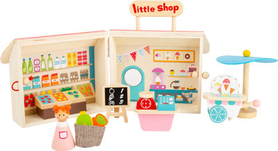 Einkaufsladen im Koffer