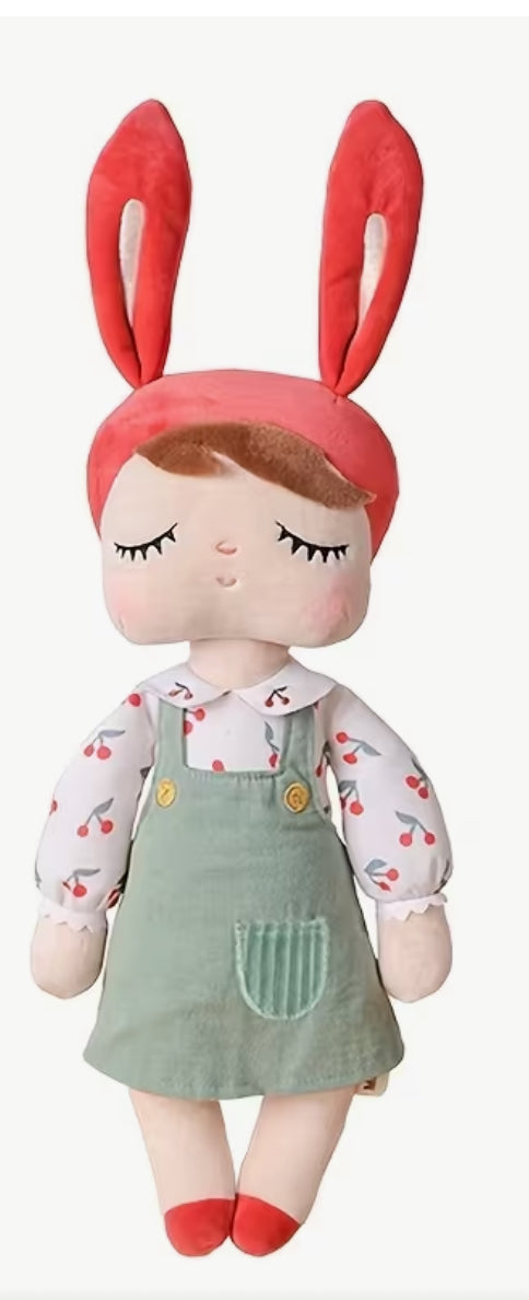 🧸 Metoo Kuschelpuppe mit Hasenohren – Weiche Stoffpuppe für Kinder, Babygeschenk & Dekoration