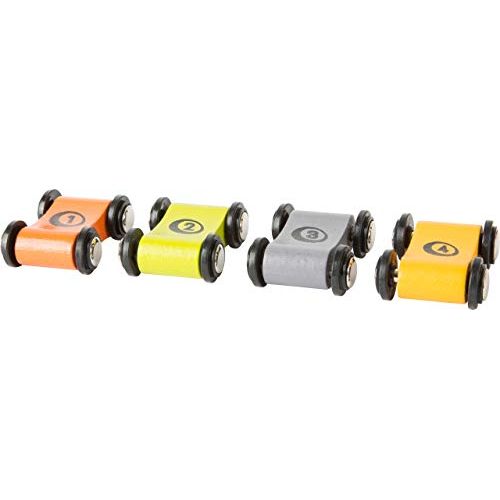 Rennbahn mit Parkdeck aus Holz – personalisierbar, inkl. 4 Autos | small foot