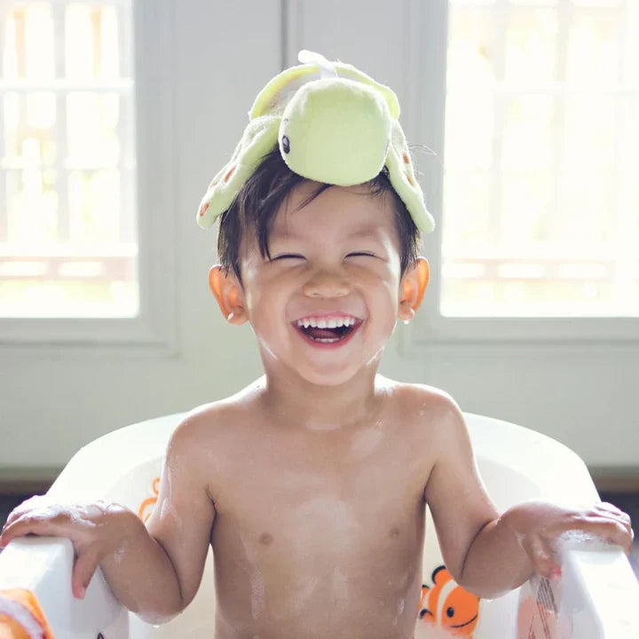 SoapSox Badeschwamm Wal – Waschfreund mit Seifenfach & Fingertaschen | ab 0 Jahren