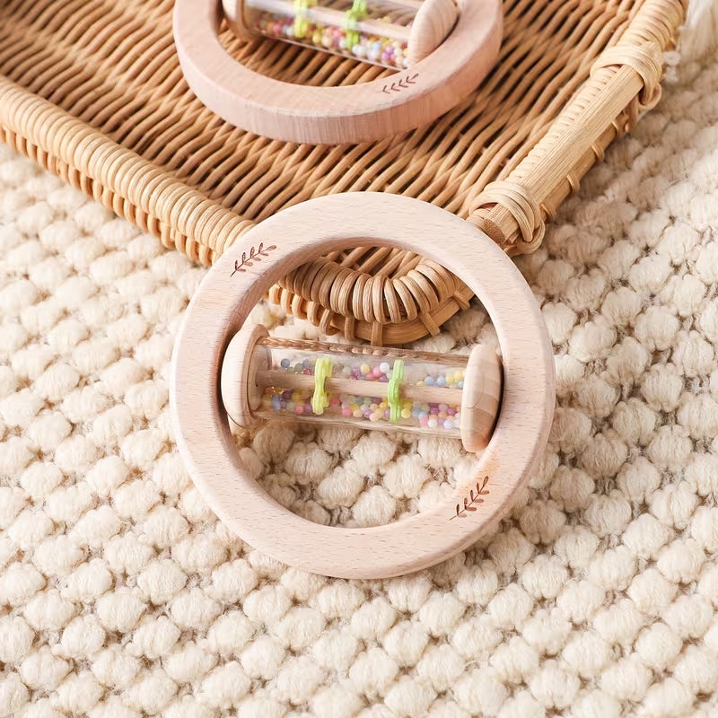 Holz Regen-Sound-Ring – Beruhigendes Klangspielzeug für Babys & Kleinkinder