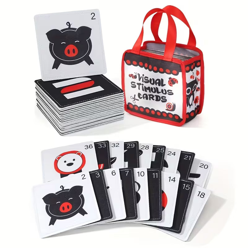 Frühförderung Stoffkarten – Kompakt, Tragbar & Perfekt für das frühe Lernen