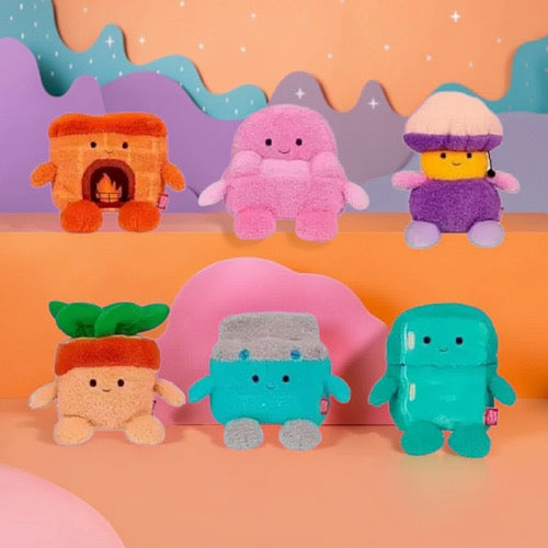 BumBumz HomeBumz Plüschtier 6 Stück Weiche Kuschelfiguren zum Sammeln Kindergeburtstag ab 3 Jahren