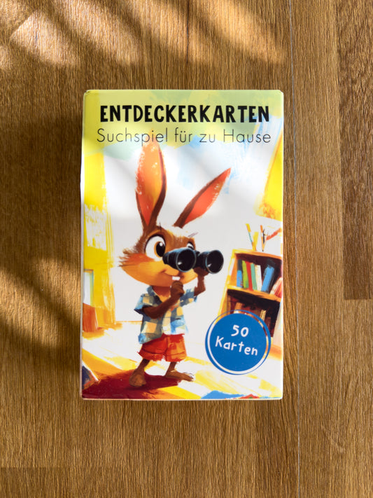 Indoor Spielkarten Schatzsuche & Lernspiel für Drinne