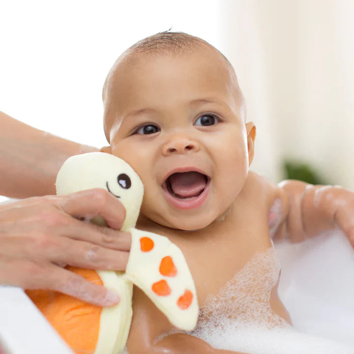 SoapSox Badeschwamm Schildkröte – weicher Waschfreund mit Seifenfach | ab 0 Jahren