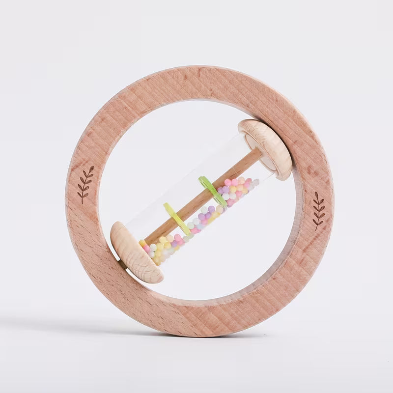 Holz Regen-Sound-Ring – Beruhigendes Klangspielzeug für Babys & Kleinkinder